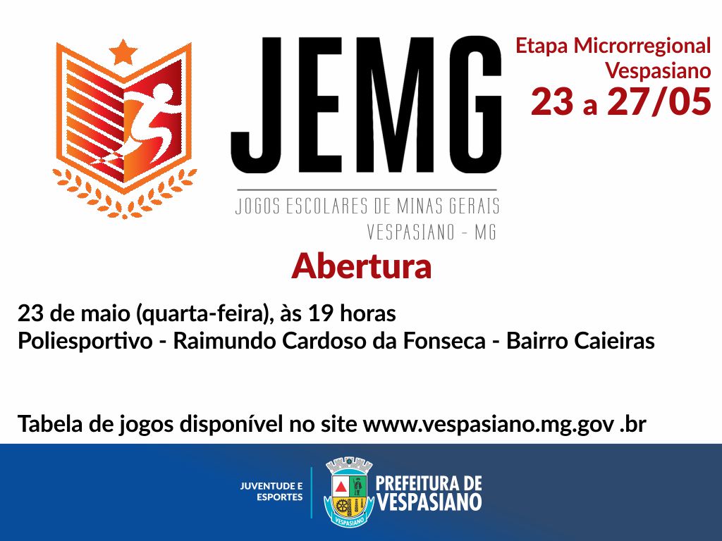Agência Minas Gerais  Etapa Regional do Jemg chega ao fim com a  participação de 650 escolas