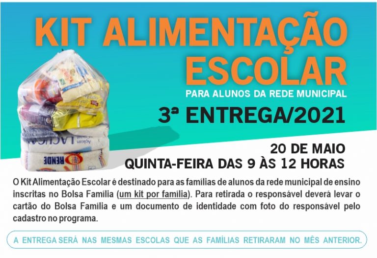 3ª entrega kit alimentação escolar