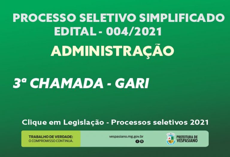 3ª Chamada Gari