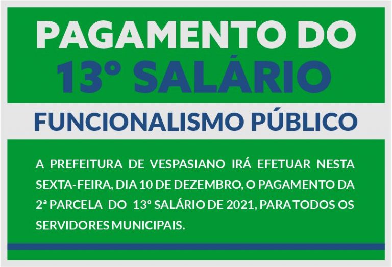 Pagamento do 13º salário