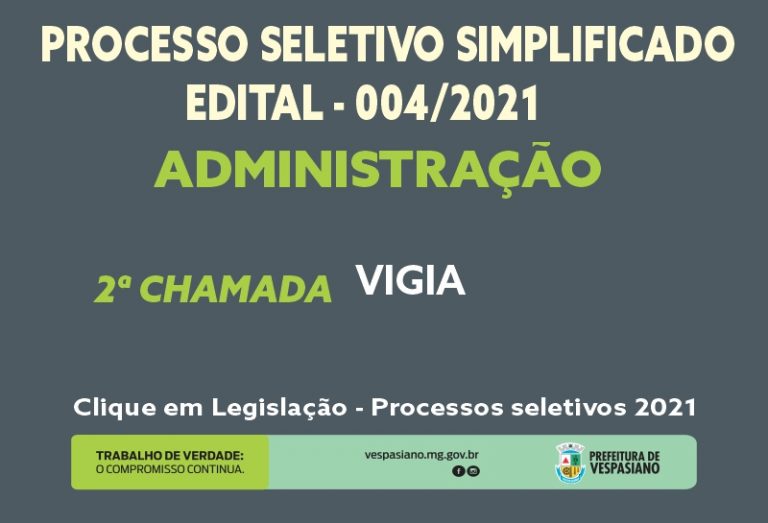 Edital 004/21 – Chamada