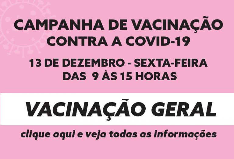 Vacinação contra a COVID-19 – 13/12