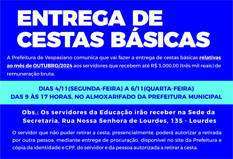 Entrega de cestas