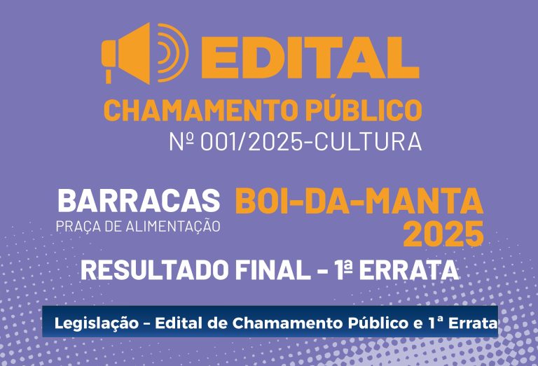 Resultado e 1ª Errata Barraca – Boi da Manta